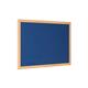 Bi-Office Earth Blue Felt Notice Board,  Prime Oak MDF frame, 240 x 120 cm