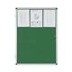 Bi-Office Enclore Lockable Board, Green Felt Surface, Aluminium Frame, 72 x 98,1 cm (9xA4)