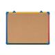 Bi-Office Schoolmate Cork Notice Board, Cork surface, Schoolmate 4 Colour Plastic frame, 60 x 45 cm