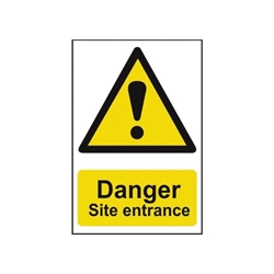 Spectrum Industrial Danger Site Entrance S/A PVC Sign 400x600mm 4102