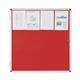Bi-Office Enclore Lockable Board, Red Felt Surface, Aluminium Frame, 94 x 98,1 cm (12xA4)