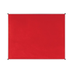 Bi-Office Maya Notice Board, Red Felt, Aluminium Frame, 150 x 120 cm