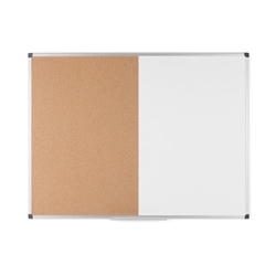 Bi-Office Combination Board Maya, Cork/Magnetic, Aluminium Frame, 120 x 90 cm