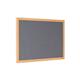 Bi-Office Earth Grey Felt Notice Board,  Prime Oak MDF frame, 120 x 90 cm