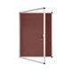Bi-Office Enclore Lockable Board, Burgundy Felt Surface, Aluminium Frame, 72 x 98,1 cm (9xA4)