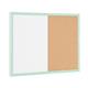 Bi-Office Pastel Combination Board, Cork and Magnetic surface, Pastel Green lined MDF  frame, 60 x 40 cm