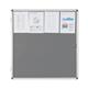 Bi-Office Enclore Lockable Board, Grey Felt Surface, Aluminium Frame, 94 x 98 cm (Fits 12 x A4 Sheets)