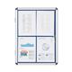 Bi-Office Enclore Lockable Board, Blue Felt Surface, Aluminium Frame, 50 x 67,4 cm (4xA4)