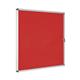 Bi-Office Enclore Lockable Board, Red Felt Surface, Aluminium Frame, 94 x 98,1 cm (12xA4)