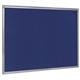 Bi-Office Blue Felt Notice Board, Maya Grey Plastic frame , 180 x 120 cm