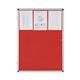 Bi-Office Enclore Lockable Board, Red Felt Surface, Aluminium Frame, 72 x 98,1 cm (9xA4)