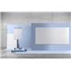 Bi-Office Tile Whiteboard, dry wipe white magnetic surface, Frameless, 148 x 98 cm