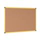 Bi-Office Ultrabrite Cork Notice Board, Yellow Aluminium Frame, 90x60cm