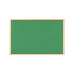 Bi-Office Earth Green Felt Notice Board, Executive Oak MDF frame, 180 x 120 cm