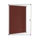 Bi-Office Enclore Lockable Board, Burgundy Felt Surface, Aluminium Frame, 72 x 98,1 cm (9xA4)