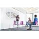 Bi-Office Tile Whiteboard, dry wipe white magnetic surface, Frameless, 115 x 75 cm