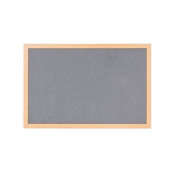 Bi-Office Earth Grey Felt Notice Board,  Prime Oak MDF frame, 240 x 120 cm