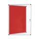 Bi-Office Enclore Lockable Board, Red Felt Surface, Aluminium Frame, 72 x 98,1 cm (9xA4)