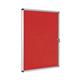 Bi-Office Enclore Lockable Board, Red Felt Surface, Aluminium Frame, 72 x 98,1 cm (9xA4)