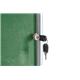 Bi-Office Enclore Lockable Board, Green Felt Surface, Aluminium Frame, 72 x 98,1 cm (9xA4)