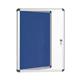 Bi-Office Enclore Lockable Board, Blue Felt Surface, Aluminium Frame, 50 x 67,4 cm (4xA4)