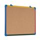 Bi-Office Schoolmate Cork Notice Board, Cork surface, Schoolmate 4 Colour Plastic frame, 60 x 45 cm