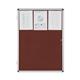 Bi-Office Enclore Lockable Board, Burgundy Felt Surface, Aluminium Frame, 72 x 98,1 cm (9xA4)