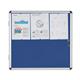 Bi-Office Enclore Lockable Board, Blue Felt Surface, Aluminium Frame,72 x 67,4 cm (6xA4)