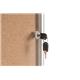 Bi-Office Earth Enclore  Lockable Board, Cork Surface , Aluminium Frame, 50 x 67,4 cm (4xA4)
