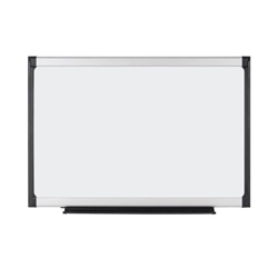 Bi-Office Provision Whiteboard, Magnetic Lacquered Steel Surface, Aluminium and Black Plastic frame, 90 x 60 cm