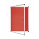 Bi-Office Enclore Lockable Board, Red Felt Surface, Aluminium Frame, 72 x 98,1 cm (9xA4)