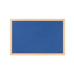 Bi-Office Earth Blue Felt Notice Board,  Prime Oak MDF frame, 240 x 120 cm