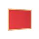 Bi-Office Earth Red Felt Notice Board,  Prime Oak MDF frame, 180 x 120 cm