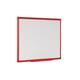 Bi-Office Whiteboard, Non-magnetic surface, Red Maya Plastic Frame 180 x 120 cm