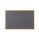 Bi-Office Earth Grey Felt Notice Board, Executive Oak MDF frame, 120 x 90 cm