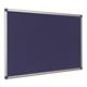 Bi-Office Maya Fire Retardant Notice Board,  Blue Textile, Aluminium Frame, 150 x 120 cm