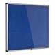 Bi-Office Enclore Fire Retardant Lockable Board, Top Hinged, Blue Textile Surface, Aluminium Frame, 92,4 x 65,3 cm (8xA4)