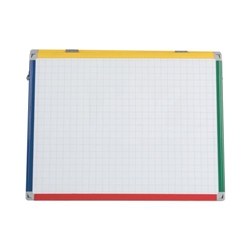 Bi-Office Schoolmate Desktop Whiteboard, dry wipe magnetic surface, 4 colours aluminium frame, 60 x 45 cm