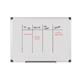Bi-Office Maya Double-sided Whiteboard, dry wipe non magnetic surface, plain/gridded, Aluminium Frame, 120 x 90 cm