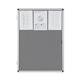 Bi-Office Enclore Lockable Board, Grey Felt Surface, Aluminium Frame, 72 x 98,1 cm (9xA4)