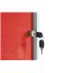 Bi-Office Enclore Lockable Board, Red Felt Surface, Aluminium Frame, 72 x 98,1 cm (9xA4)