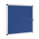Bi-Office Enclore Lockable Board, Blue Felt Surface, Aluminium Frame,72 x 67,4 cm (6xA4)