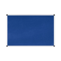 Bi-Office Maya Notice Board, Blue Felt, Aluminium Frame, 240 x 120 cm