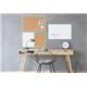 Bi-Office Pastel Combination Board, Cork and Magnetic surface, Pastel Blue lined MDF  frame, 60 x 40 cm