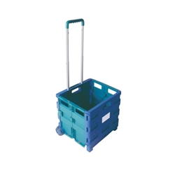 Folding Container Trolley Blue/Green Ref 356684