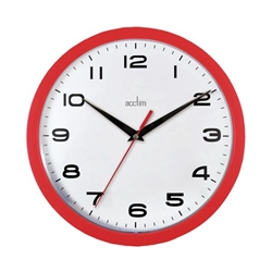 Acctim Aylesbury Wall Clock Red