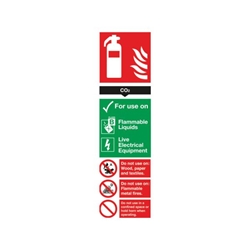 Safety Sign Carbon Dioxide Fire Extinguisher 300x100mm PVC F103/R