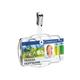 Durable RFID Secure Card Holder Duo with Metal Clip Fastener Clear (Pack of 10) 8902
