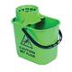 2Work Plastic Mop Bucket with Wringer 15 Litre Green CNT00066