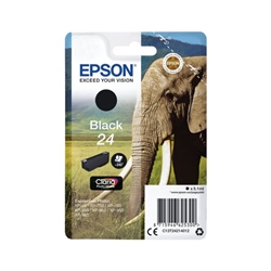 Epson 24 Elephant Black Standard Capacity Ink Cartridge 5ml - C13T24214012